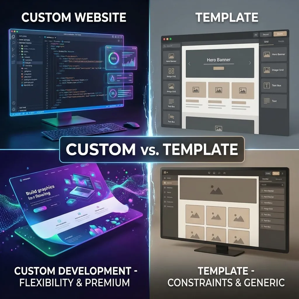 Custom Website vs Template: ROI Analysis